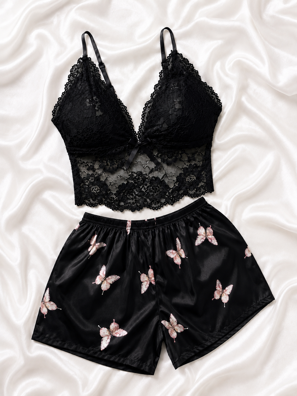 Satin Floral PJ Set