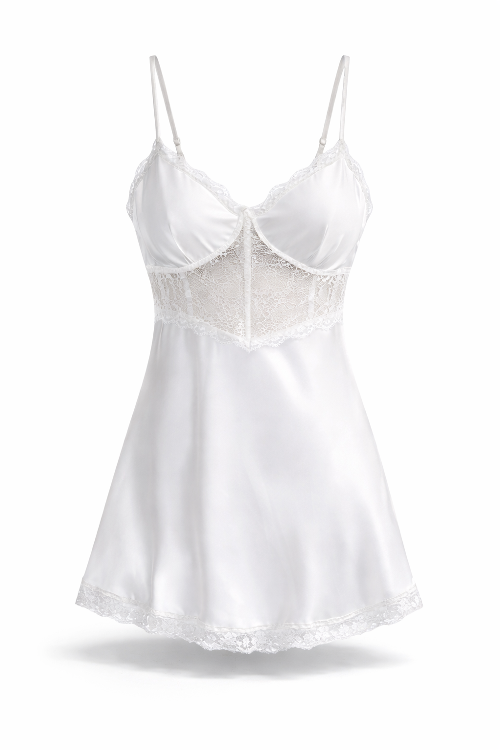 قميص نوم ستان قصير مزود ب كب