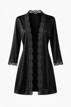 Elegant Lace Satin Robe