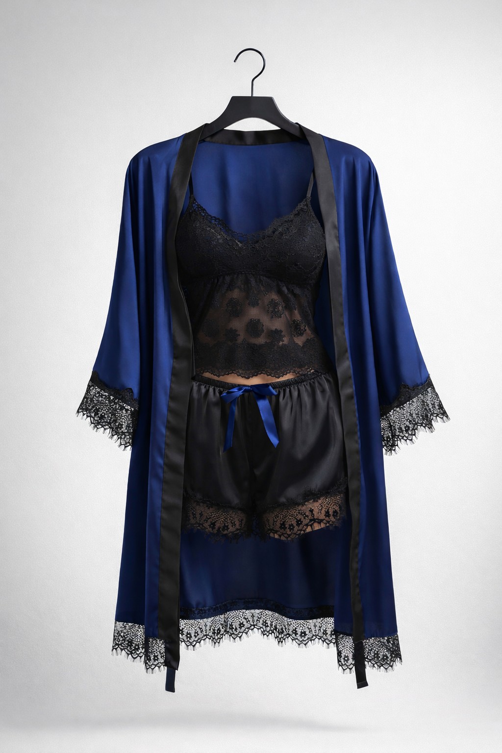 3pcs Satin Lace Pajama