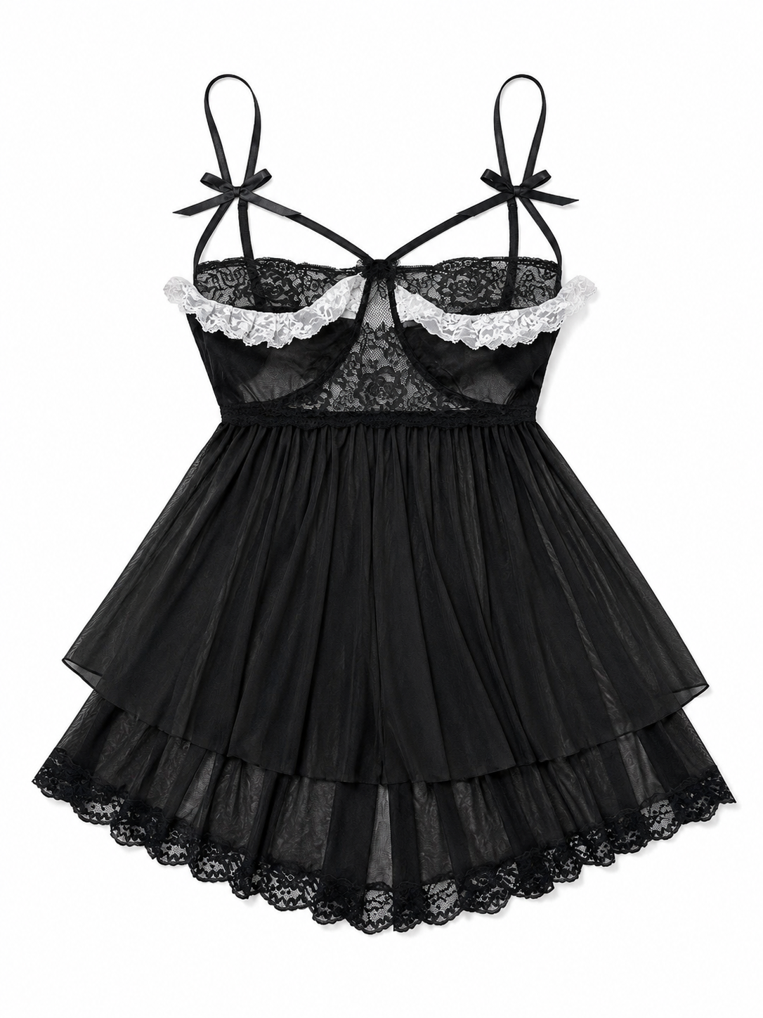 Elegant Black Sheer Lingerie