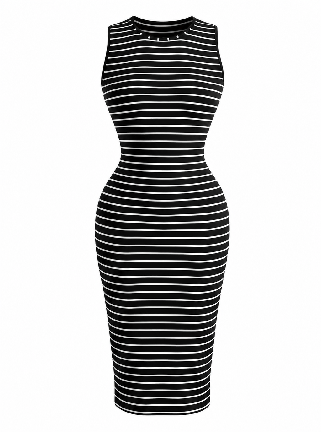 Striped Backless Dress