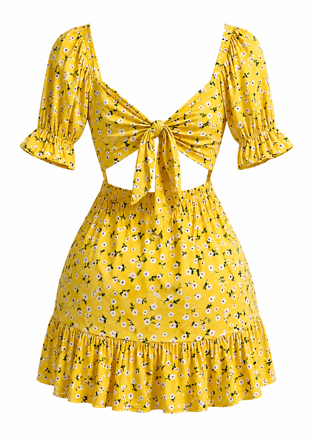 Floral Back Bow Dress