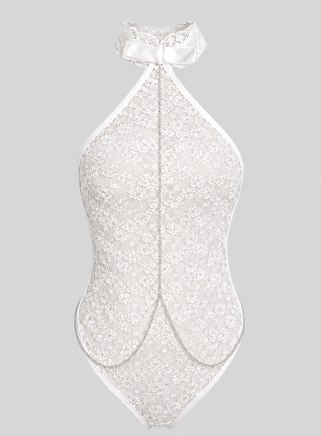 Lace Babydoll with Chain & Lace Sleeves