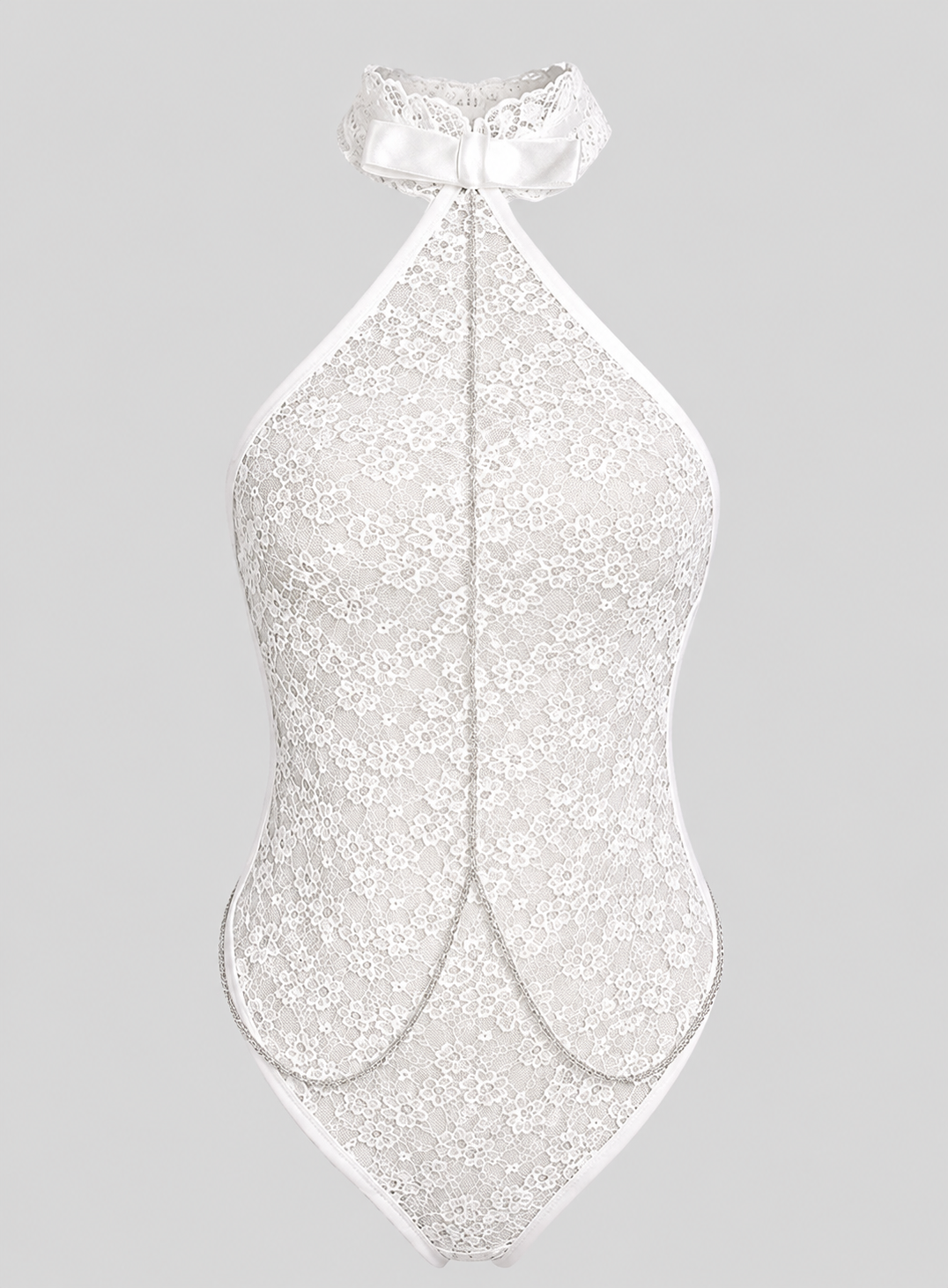Lace Babydoll with Chain & Lace Sleeves