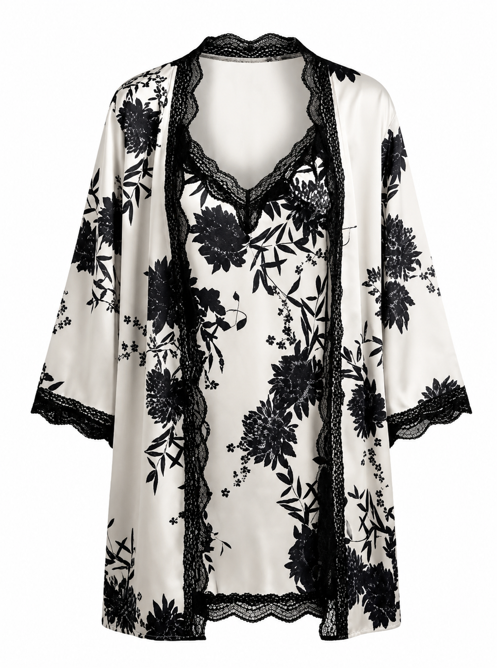 Satin Lingerie with Robe