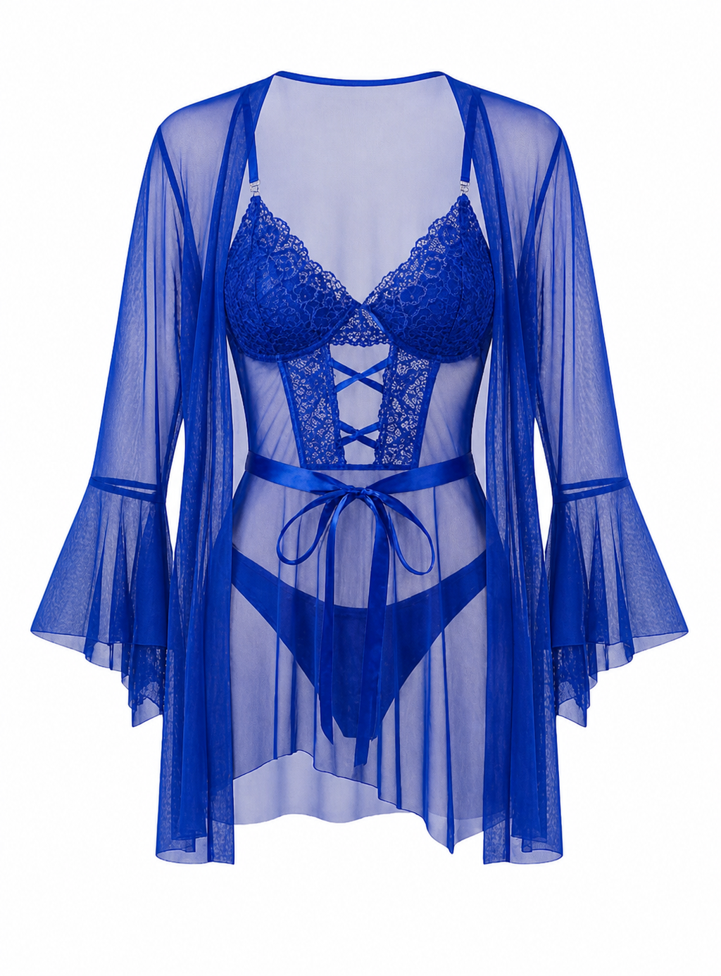 Backless Lace Lingerie Robe