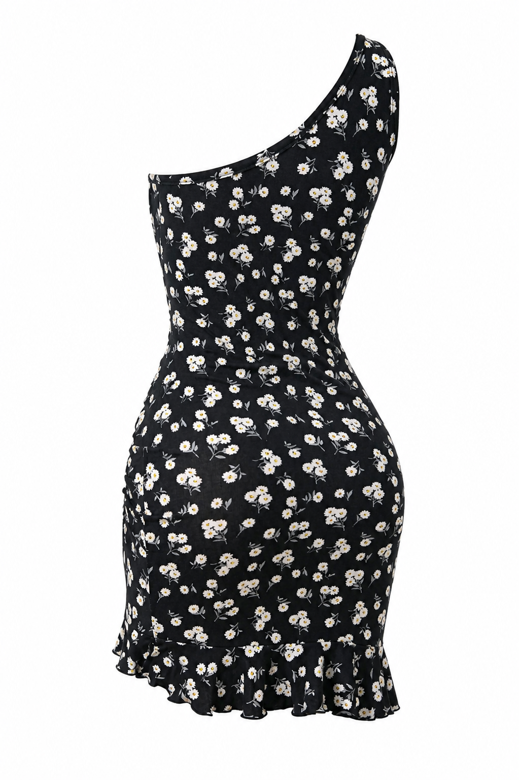 One-Shoulder Dress with Side Tie