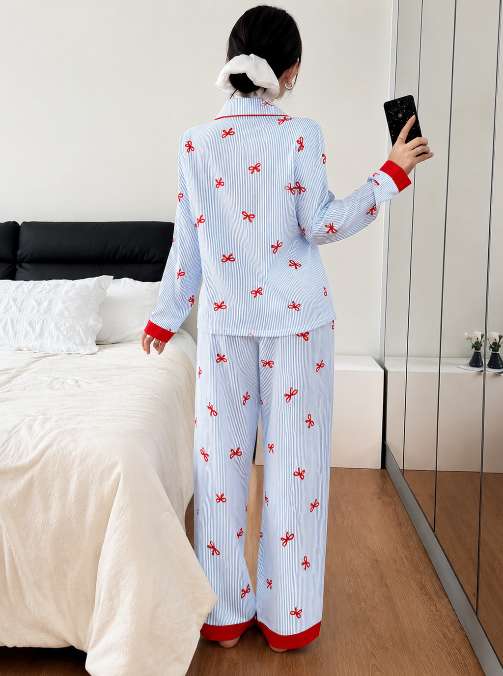 Cute Bow Pajama Set