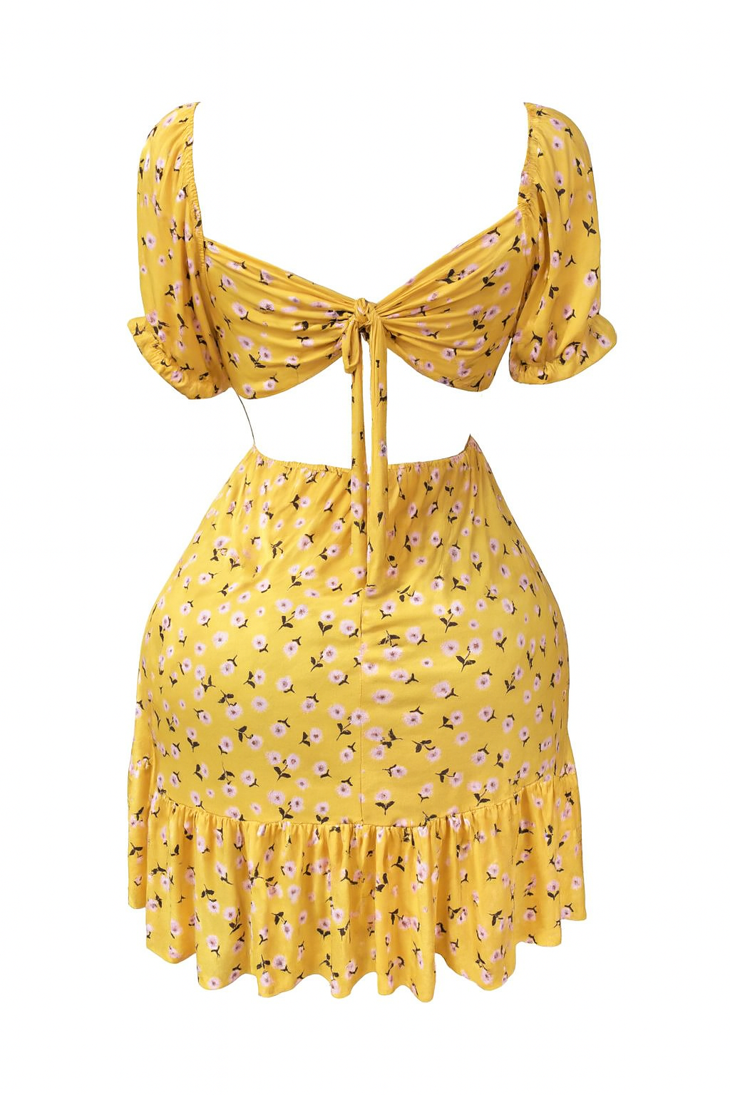 Floral Back Bow Dress