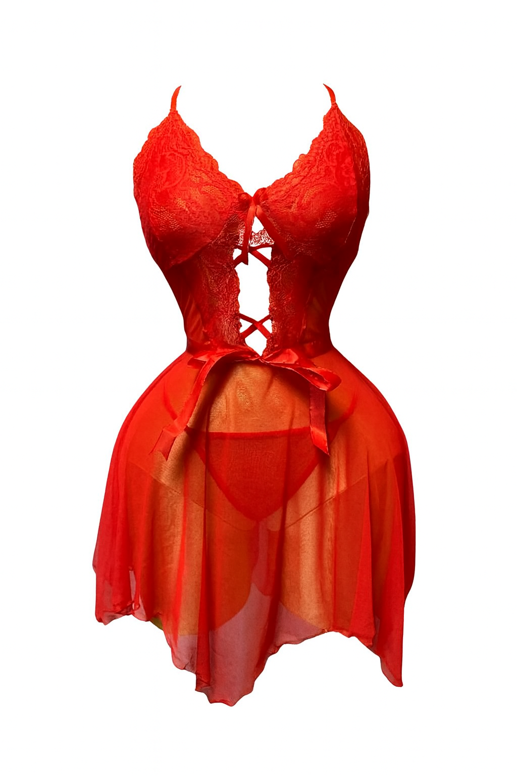 Backless Lace Lingerie Robe