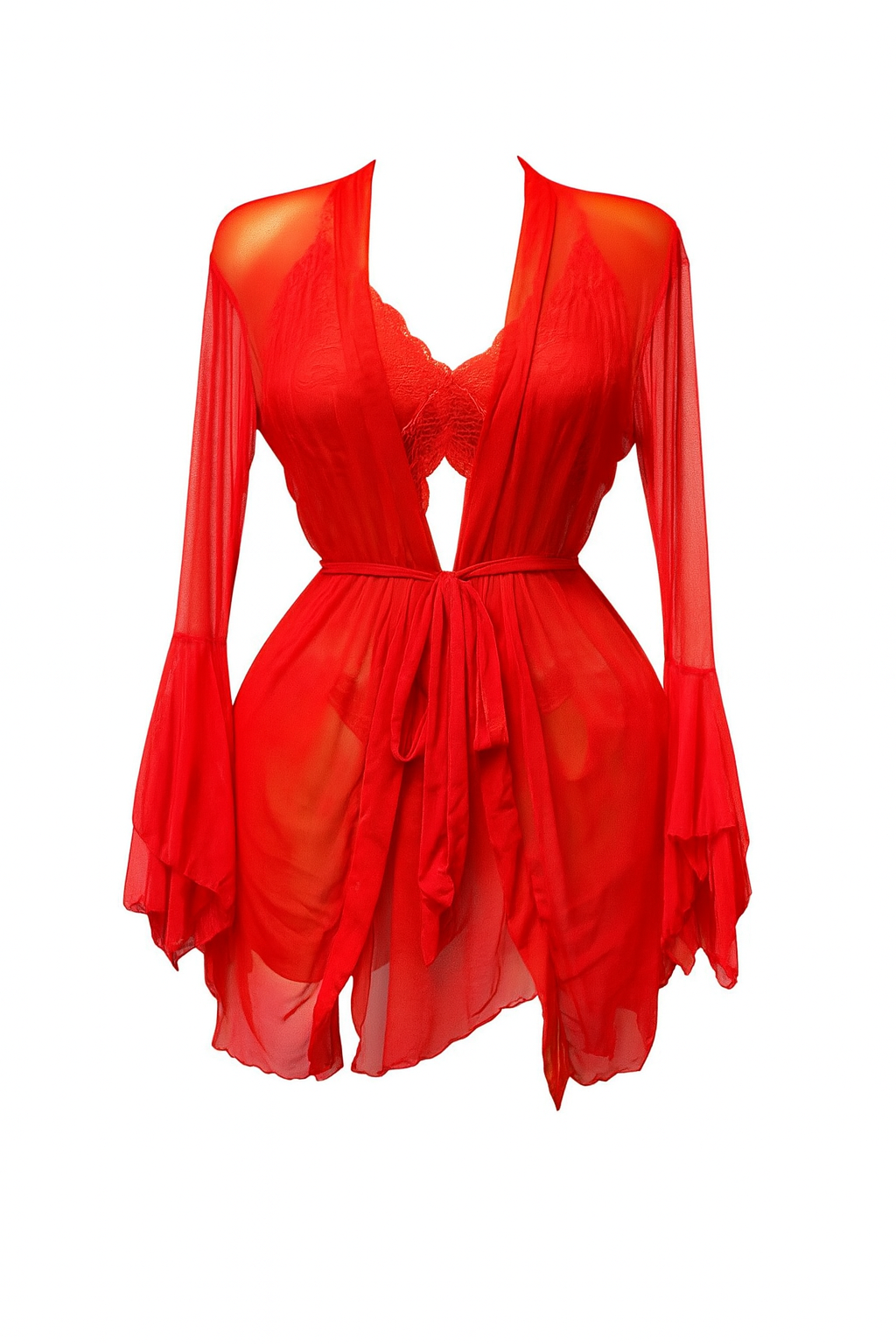 Backless Lace Lingerie Robe