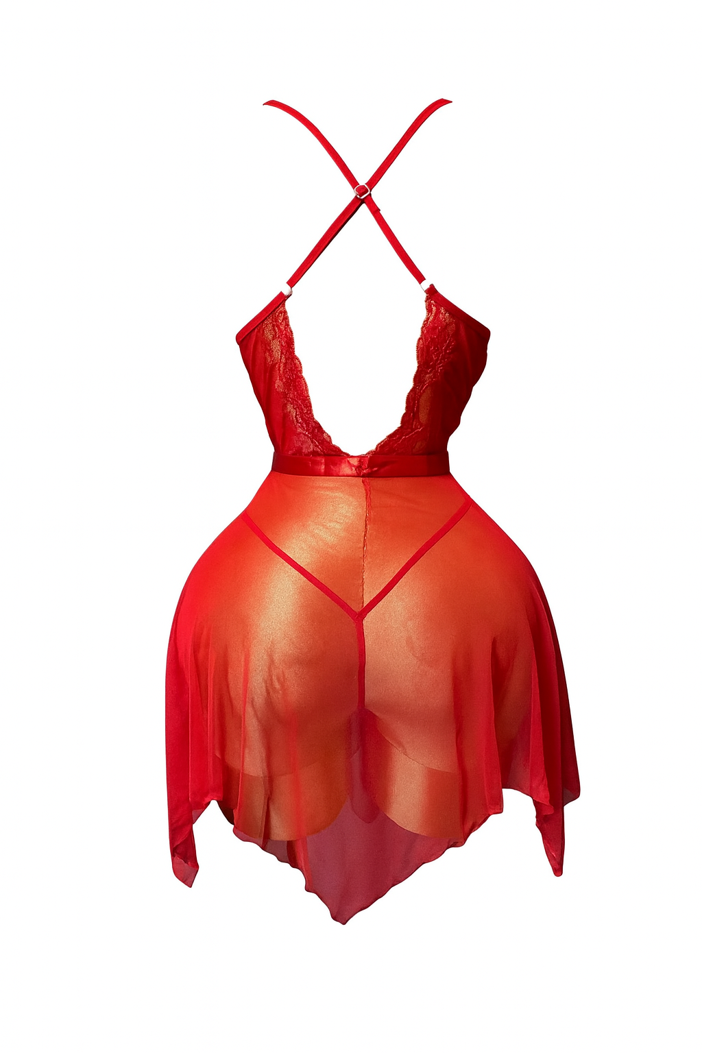 Backless Lace Lingerie Robe