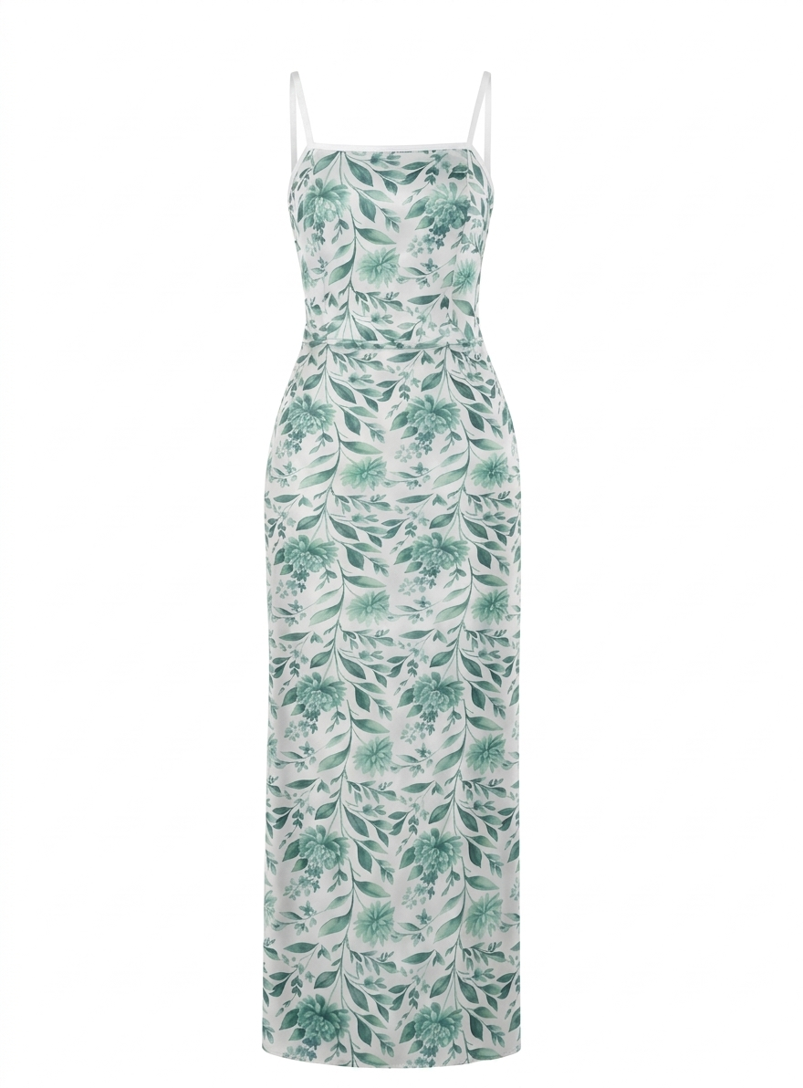 Long Sheer Lined Dress