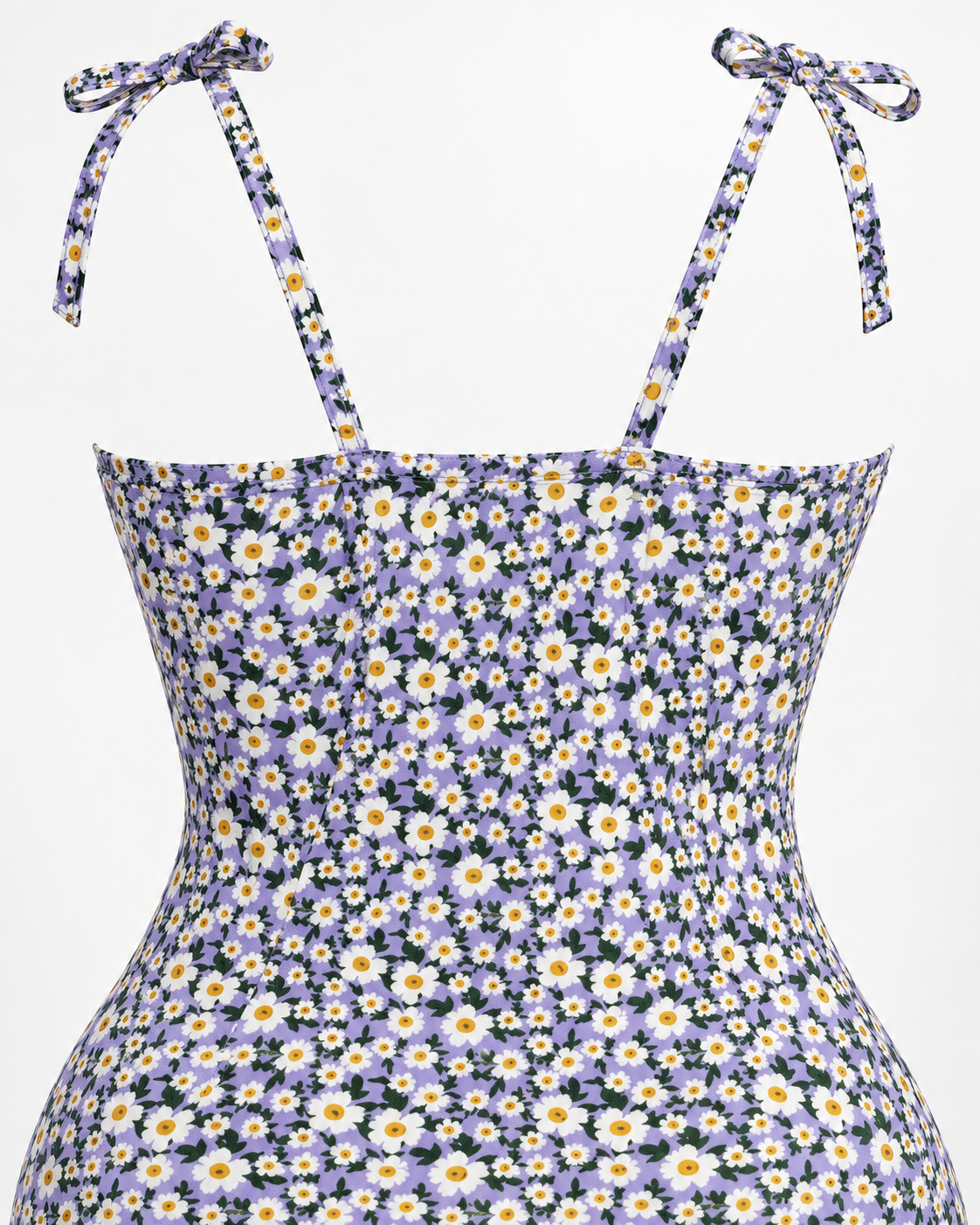 Floral Dress with Tie Straps & Side Slits