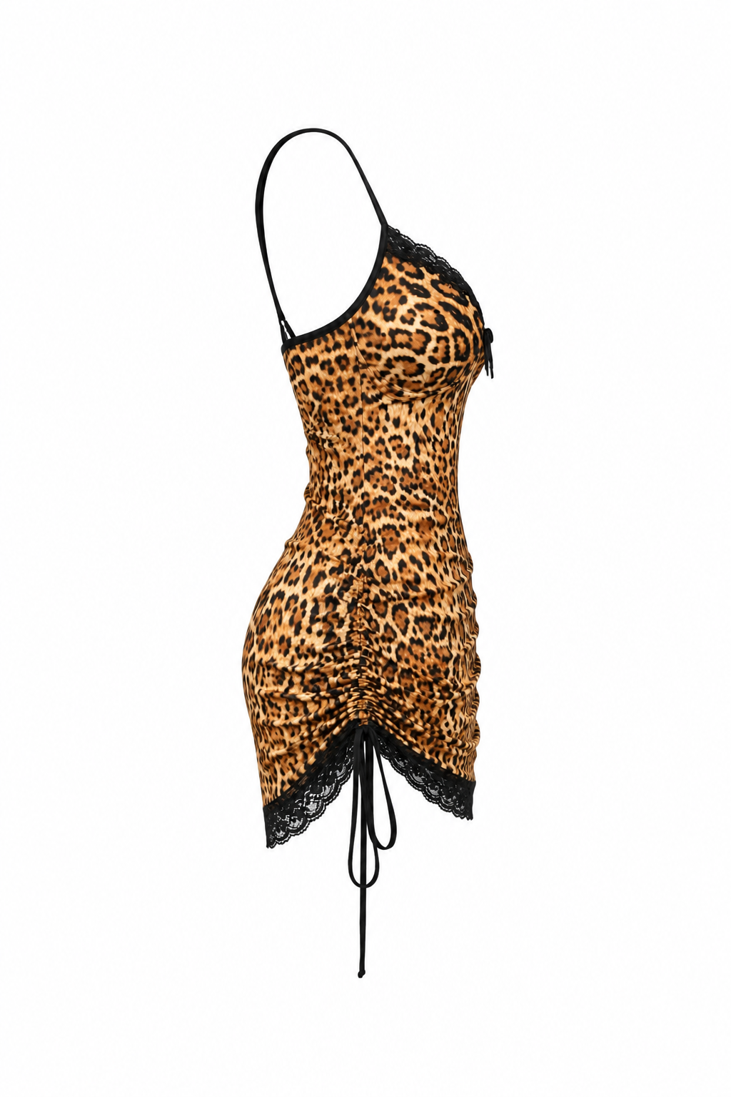 Lace Trim Leopard Lingerie