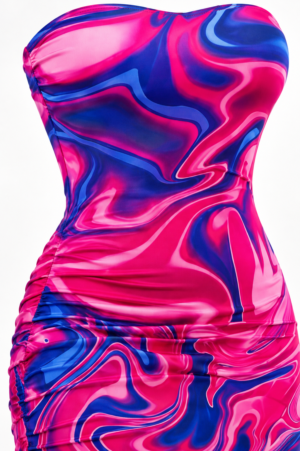 Colorful Side-Slit Dress