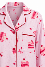 Classic Pink Cotton Pajama Set
