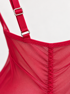 Short Sheer Lingerie with Padded