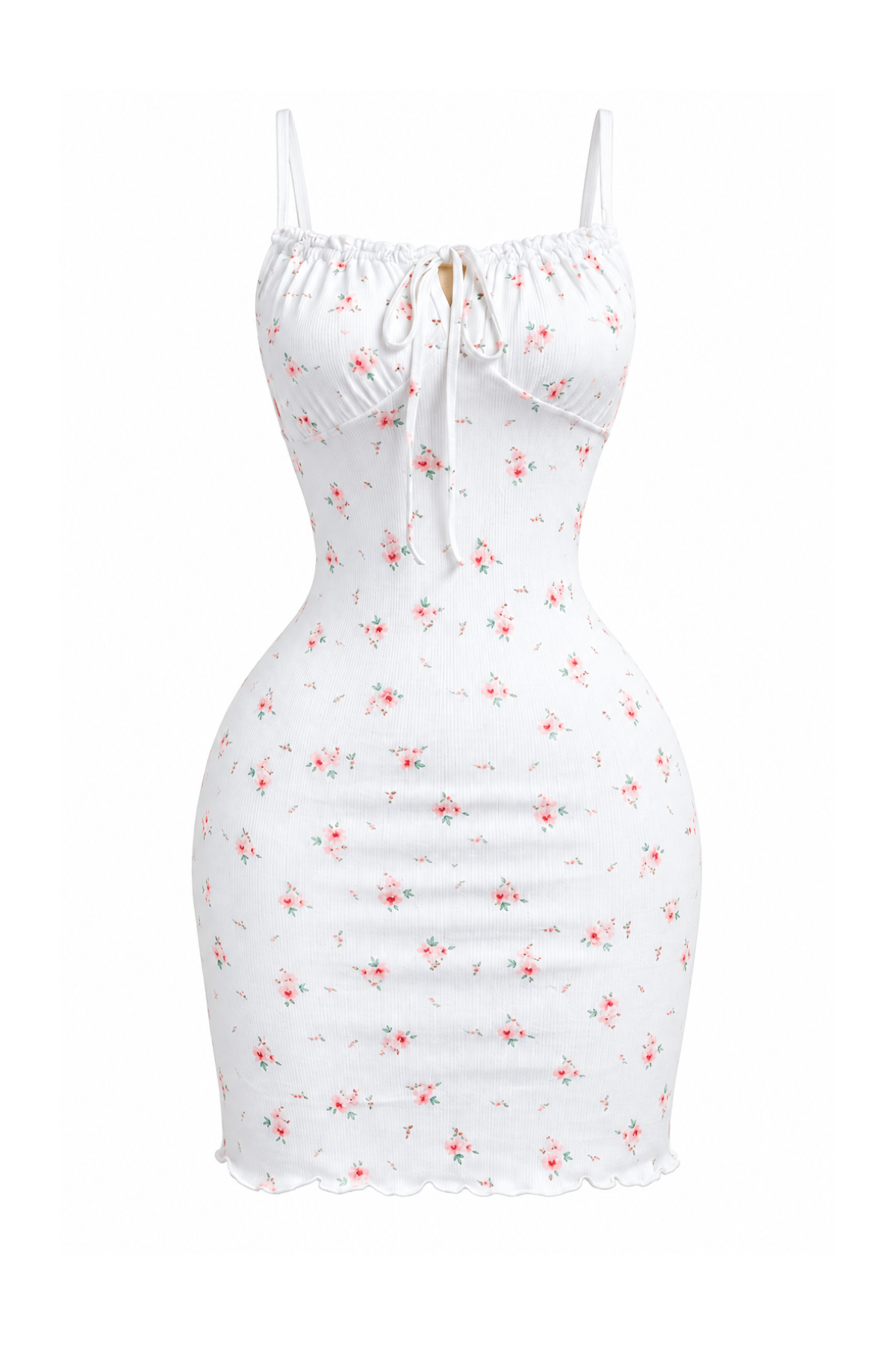 Floral Print Dress with Front Tie