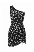 One-Shoulder Dress with Side Tie
