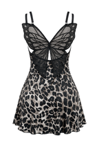Tiger Print Dress with Butterfly Back Detail