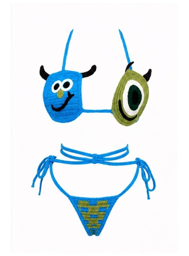 3-Piece Handmade Crochet Bra & Panty Set