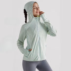 Sports Top with Sleeves, Zipper & Inner and Outer Pockets
