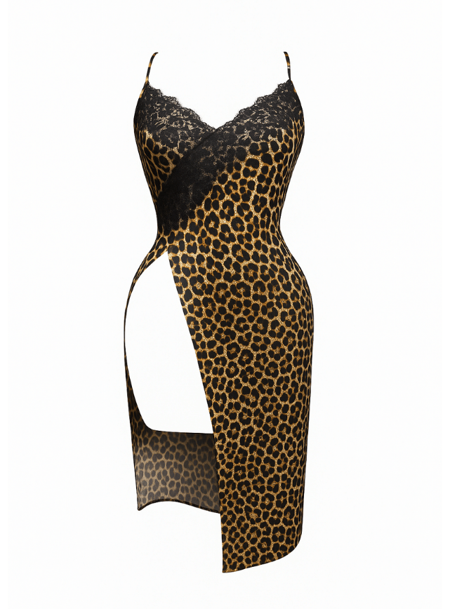 Leopard Lace Nightdress