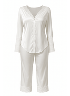 Satin Pajama with Lace & Bermuda Pants