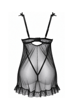 Sheer Lace Lingerie with Pearl Details