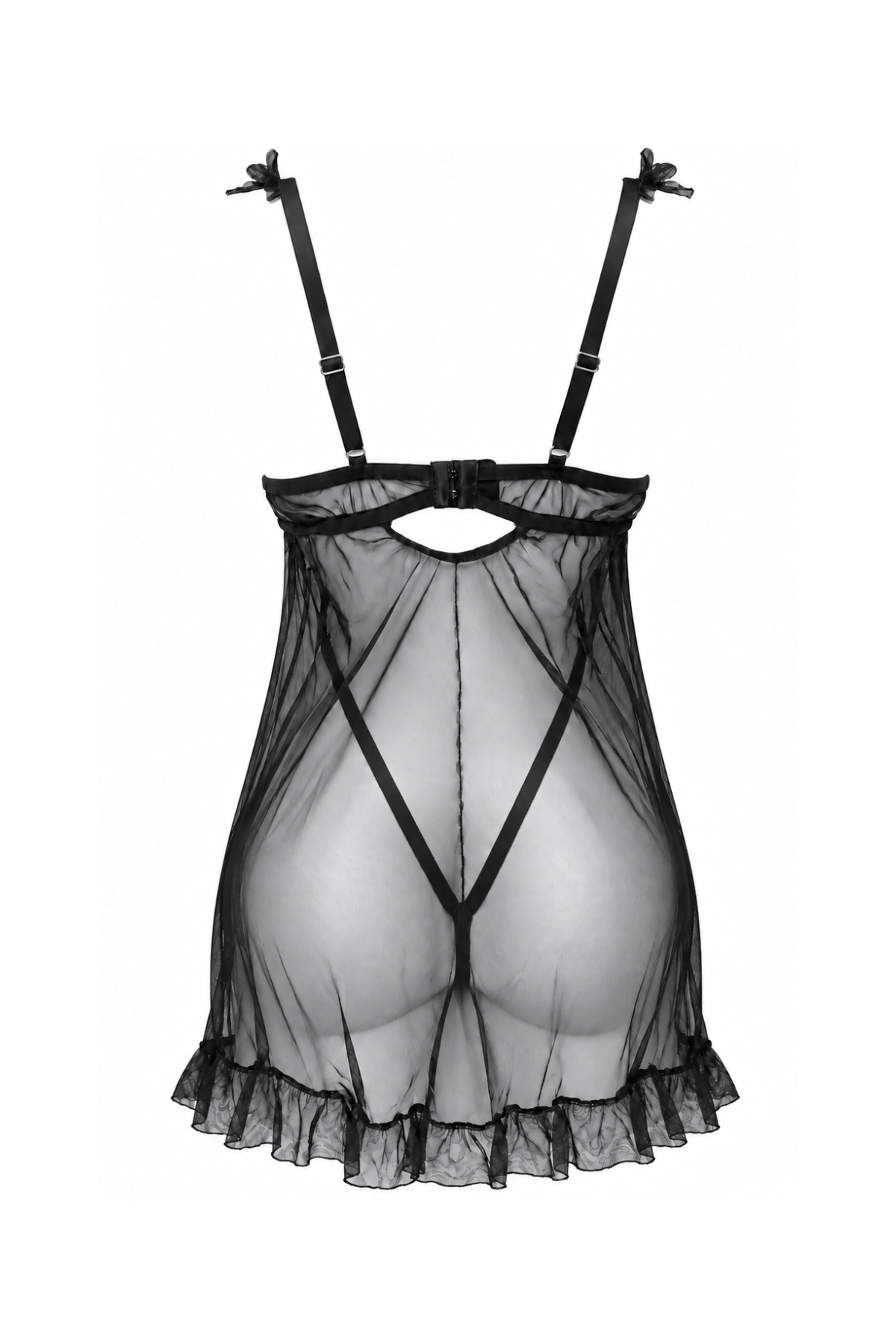 Sheer Lace Lingerie with Pearl Details
