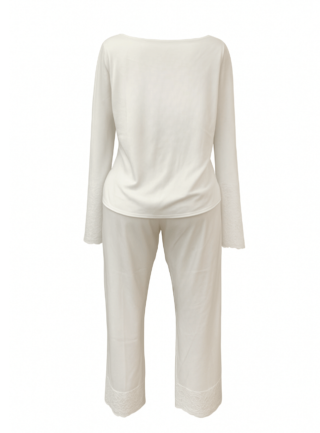 بيجامه ستان بيضه مزوده بدانتيل