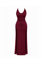 Dress with Double Side Slits & Back Tie