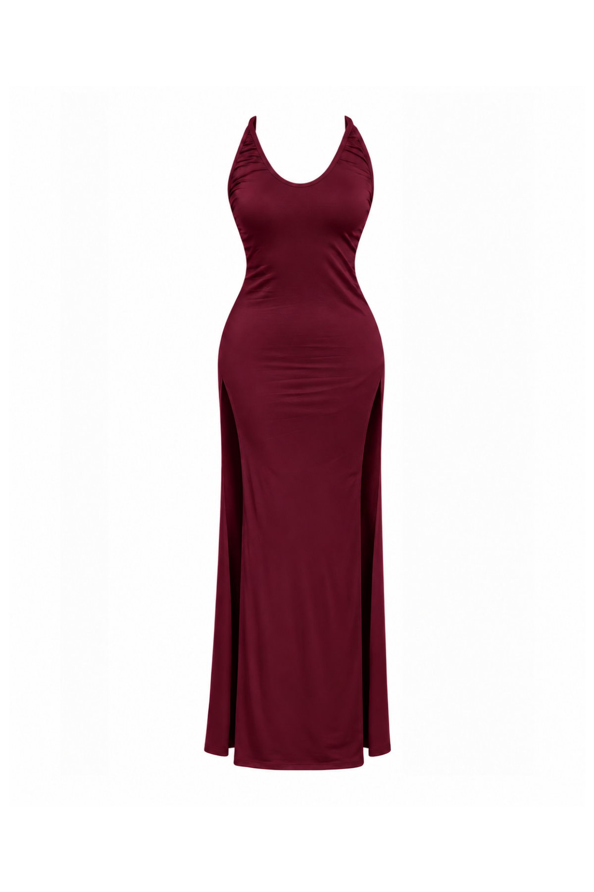 Dress with Double Side Slits & Back Tie
