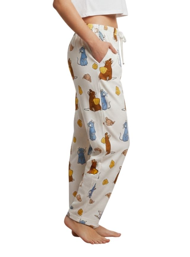 Cartoon Print Wide-Leg Pants