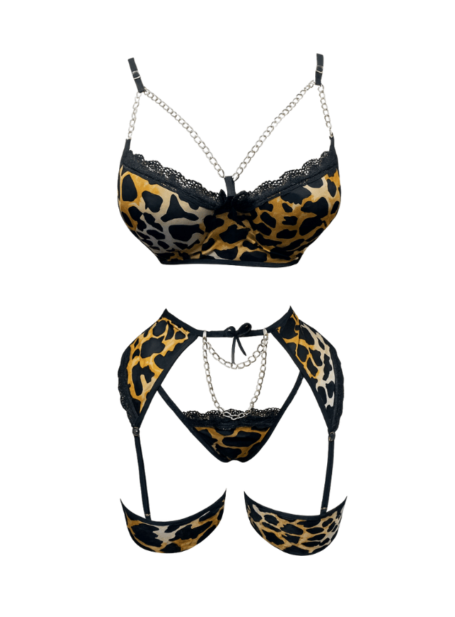 Tiger Lace Garter Lingerie