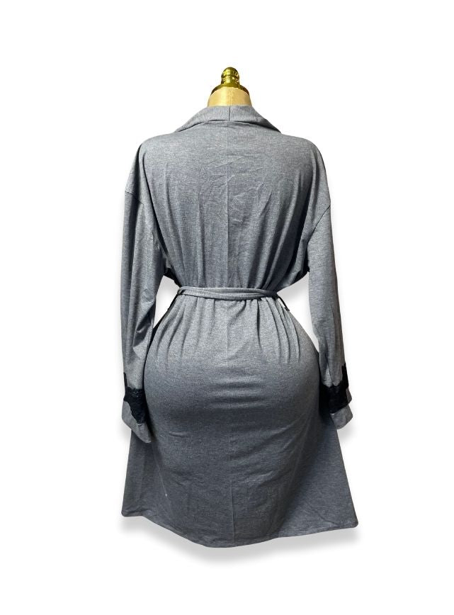 Lace Trim Robe