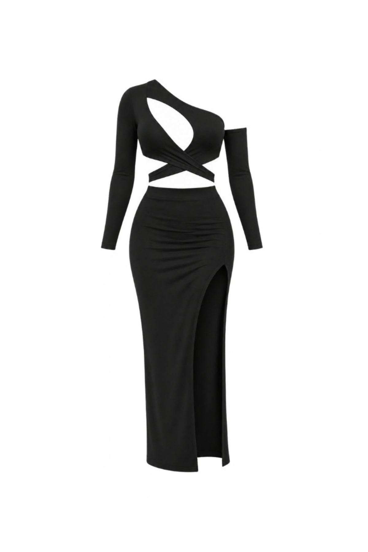 Top & Skirt Set with Front Cutout