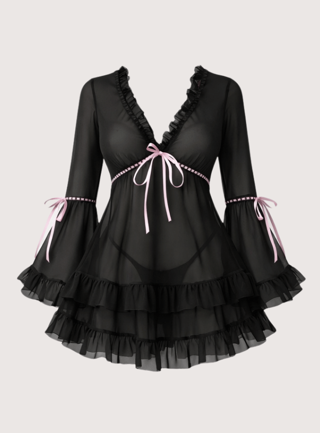 Transparent Sleeve Nightdress