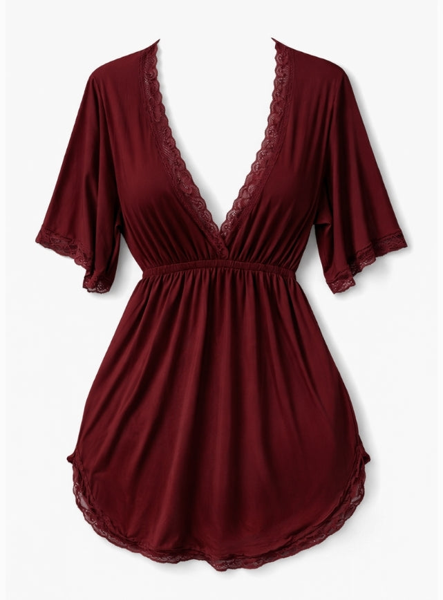 V Neck Nightdress