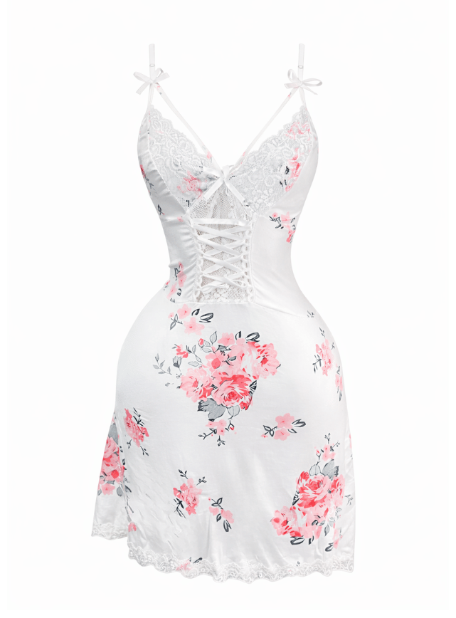 فستان قصير بقصه من الصدر