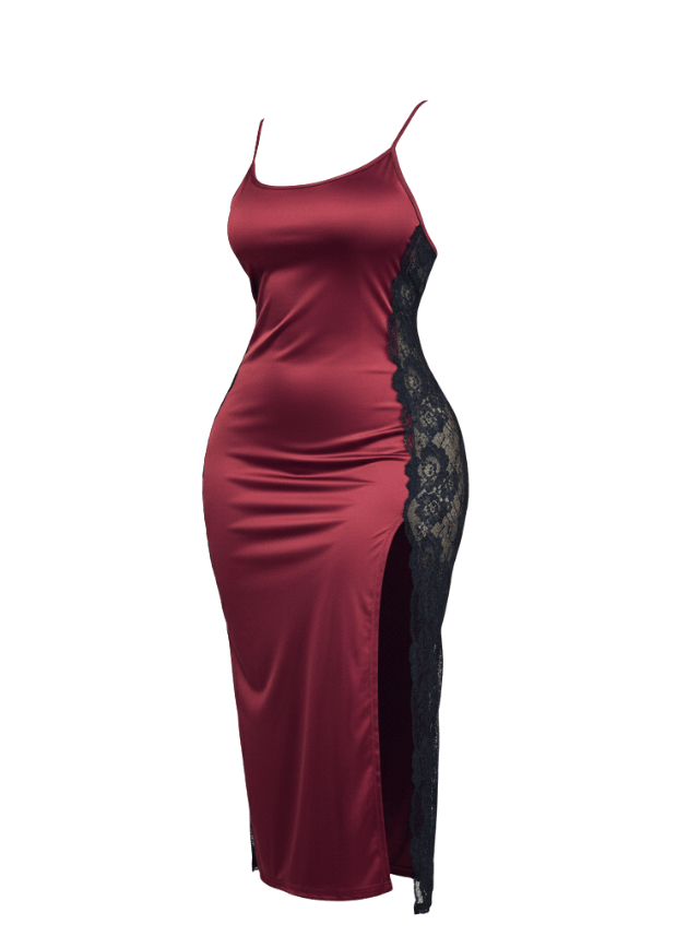 Long Lace Side Nightdress