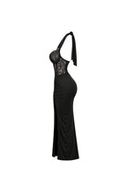 Halter Neck Dress with Lace Bust