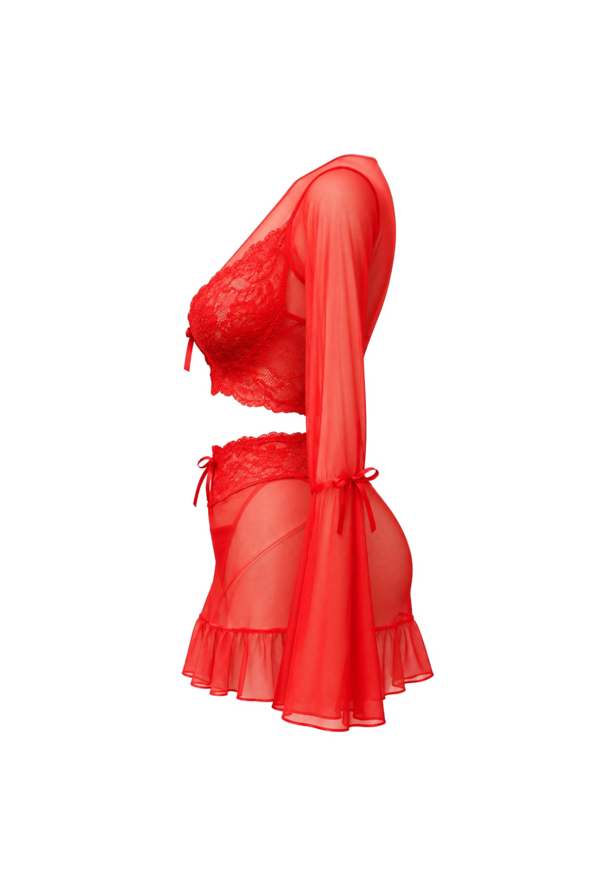 Lace Mesh Lingerie Set