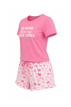 Hearts Print Pajama Set