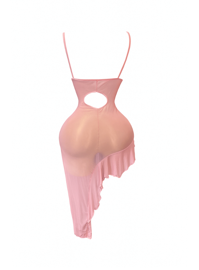 لانجيري طويل مزود بقصه من الجنب