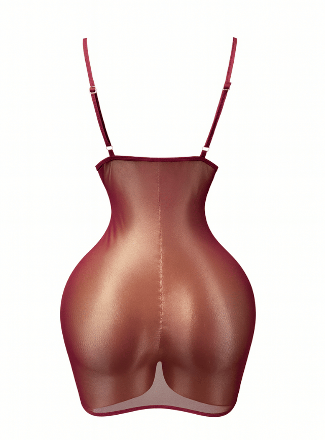 لانجيري قصير مزود بفيونكات من الجانب