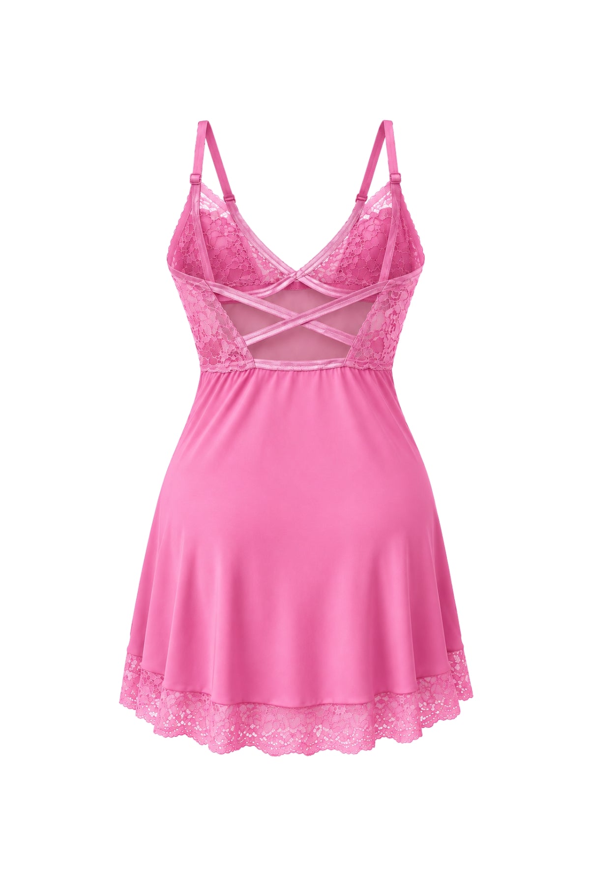 Lace Trim Short Lingerie