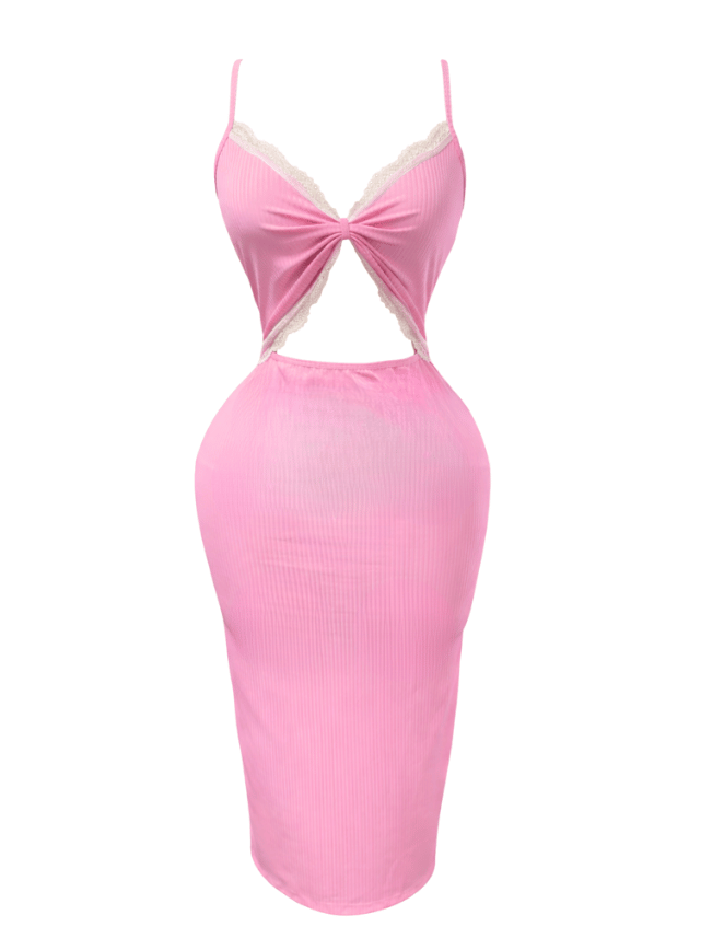 Front Cutout Midi Dress